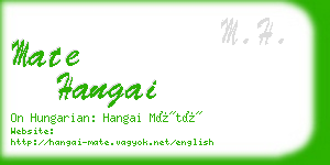 mate hangai business card